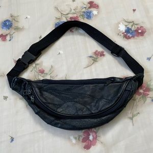 Vintage patchwork leather fannypack